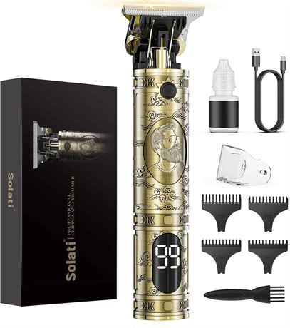Hair Clippers for Men, LED Display Beard Trimmer, Trimmer with Guide Combs