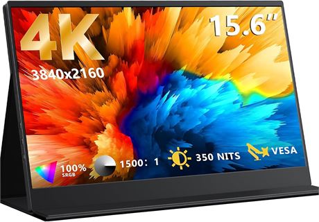 Écran 4K Portable MAGICRAVEN 15.6” UHD 3840x2160 sRGB Gaming USB-C