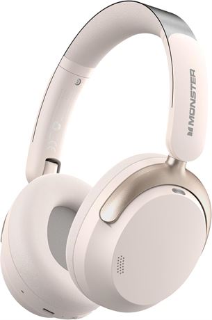 Monster Persona 3rd ANC Wireless Headphones, Bluetooth 5.4, 70H Playtime, White