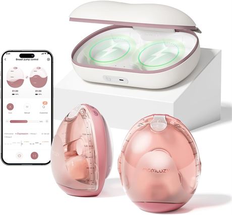Momcozy Air 1 Handsfree Wearable Breast Pump with Wireless Charging Case