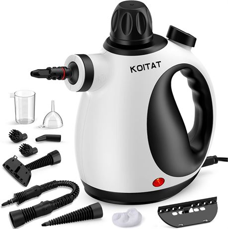 KOITAT Handheld Steam Cleaner with Lock, 10-Accessory Kit