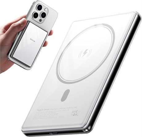 Kuulaa 10000mAh MagSafe Power Bank Ultra Slim Magnetic Wireless Charger 20W