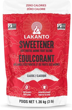Lakanto Classic Monkfruit Sweetener (3 lb)