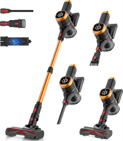 Tikom V500 Cordless Vacuum Cleaner - 40000Pa/450W, LED Touch, Wall Dock