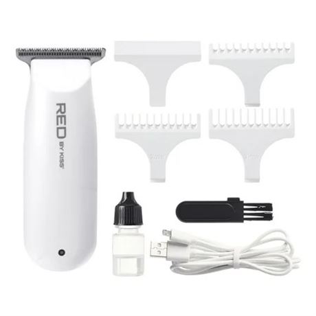 Tondeuse RED by Kiss Mini Sans Fil USB-C Kit Coupe Cheveux Blanc