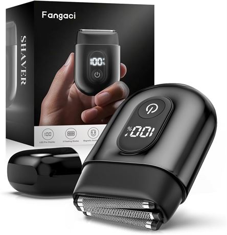 Rasoir Électrique Fangaci IPX7 3 Lames LED USB-C