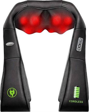 Cotsoco Masseur de cou rechargeable avec chaleur, Shiatsu nuque et  paules4D