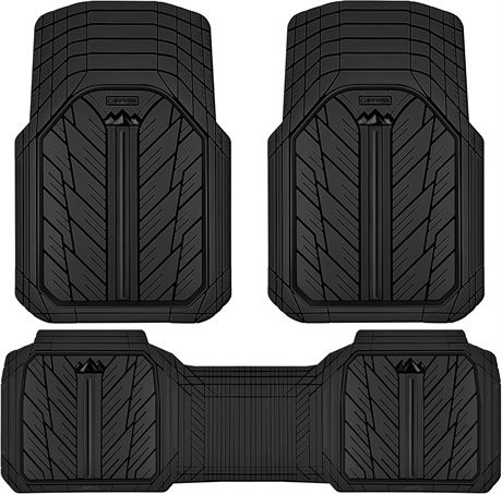 Tapis Voiture CAR PASS Caoutchouc Étanche Universel Noir SUV Camion