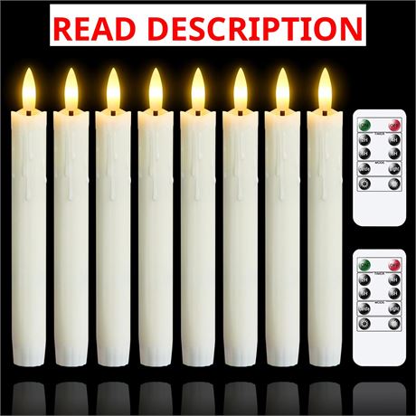 Bougies LED Mavandes 8 pièces 7.5 pouces timer télécommande effet cire chaude