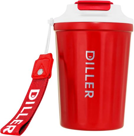 Bouteille isotherme Diller 12oz, inox, rouge, voyage