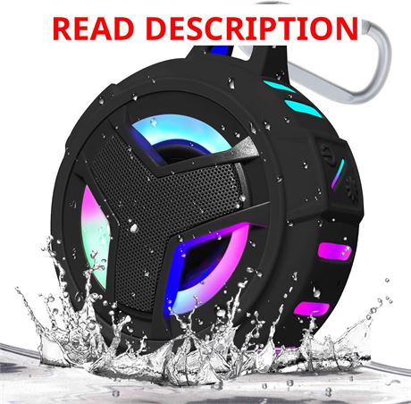 Haut-Parleur Bluetooth EBODA IP67 LED Portable Noir