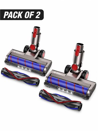 FLYLINKTECH Dyson V7 V15 Brush Head, Motorized, 2 Rollers (Not V6)