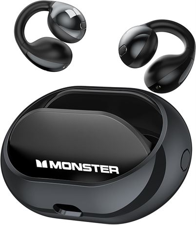 Monster écouteurs BT 5.4 clip-on, ENC, HiFi, sport, 21h autonomie