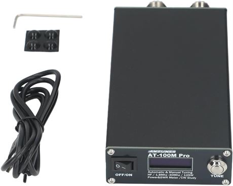 AT 100M Pro Tuner Power Standing Wavemeter 1.8 30 MHz, 3300mAh, OLED