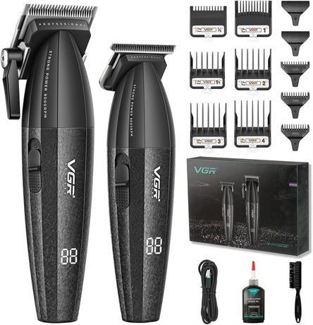 VGR 640 Hair Clippers for Men   9000RPM Cordless, LED Display