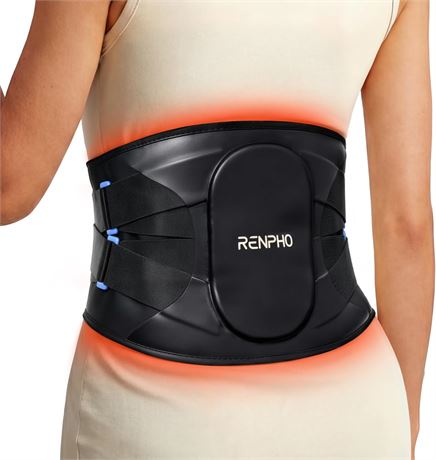 RENPHO Heating Pad for Back - Heat Belt with Massager, 5-Heat, 3-Vibration