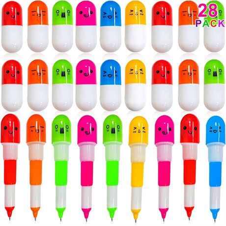 26 Pack Easter Basket Stuffers: Retractable Pens for Kids, Class Prizes