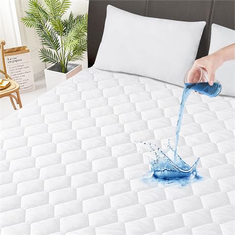 Prot ge-matelas matelass  imperm able, respirant, blanc, poche 20,3 53,3 cm