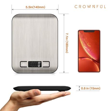 Balance de Cuisine Digitale Crownful Food Scale