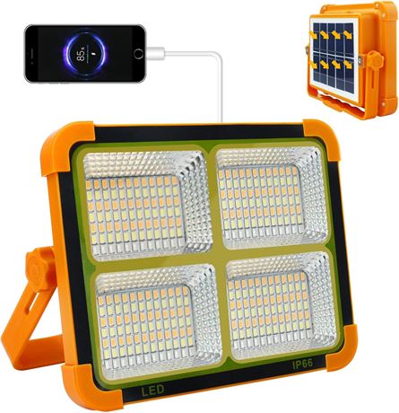 CREATESTAR Lampe Camping Solaire Portable 100W 12000mAh Rechargeable LED