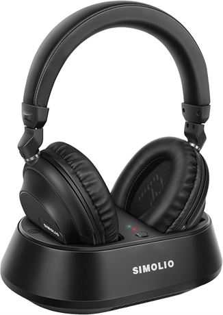 SIMOLIO Wireless TV Headphones, 2-in-1 TV/Bluetooth, Clear Audio, 20h