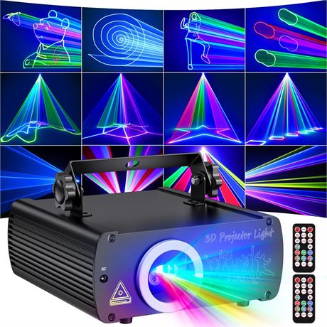 Ehaho RGB Laser Party Lights – DMX512, Remote, Disco Stage