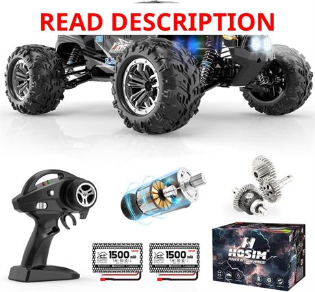 Hosim 1:10 RC Car 48+ KMH 4x4 Off-Road with Headlights