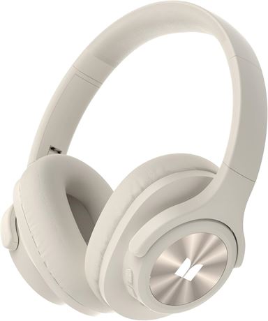 Monster Mission 200 Bluetooth Headphones, 60H Playtime, Deep Bass, White