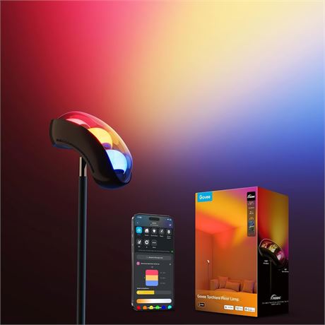 Govee Torchiere Lampadaire RGBIC, 77 modes, Alexa compatible, 170 cm
