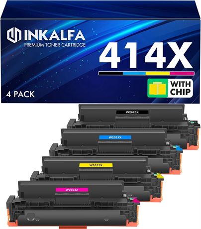 Toner 414X 414A Pack 4 Compatible HP LaserJet Pro M454 M479