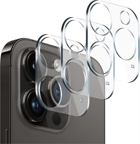 3-Pack Camera Lens Protector for iPhone 13 Pro Max/Pro 6.7/6.1" Transparent