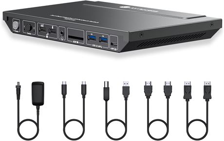 Commutateur KVM station d’accueil double HDMI 4K 100 W USB-C Ethernet