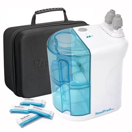 NasalFresh MD Dual Powered Nasal Irrigation System, 60 Packets