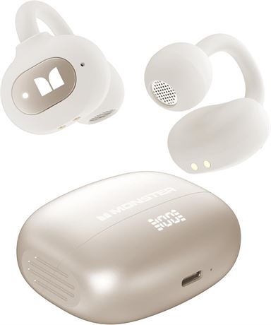 Écouteurs Monster Open Ear Bluetooth 6.0 Beige