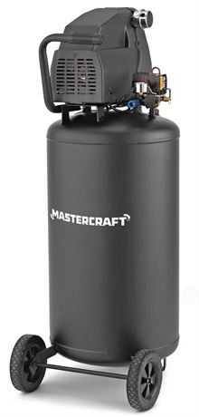 Mastercraft 26-Gallon Oil-Free Vertical Air Compressor, 135 PSI, 1.8HP