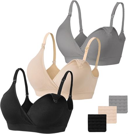 Vinfact Nursing Bra for Maternity & Pregnancy, Wire-Free Soft Night Bra S–XXL