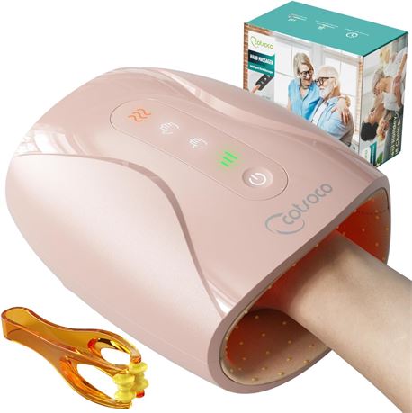 cotsoco Hand Massager, Cordless Electric Hand Massager with Heat, 6 Levels