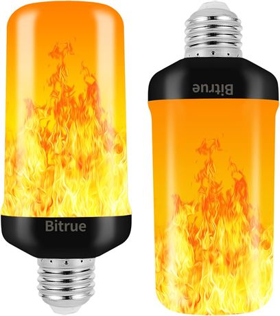 Bitrue Ampoule LED Flamme E26 4 Modes Effet Feu Halloween Maison 2 Pack