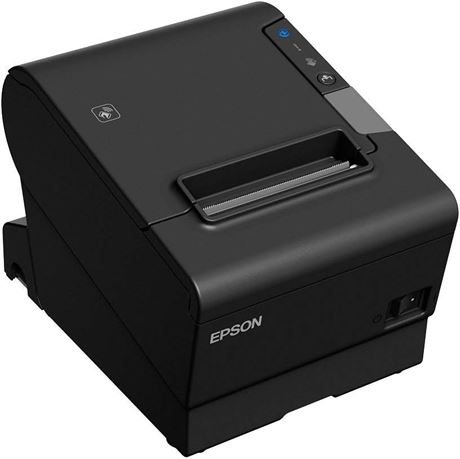 Epson TM-T88VI Thermal Receipt Printer, 80mm, Bluetooth/Ethernet/USB, Black