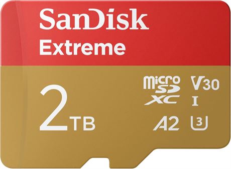 SanDisk microSDXC 2 To Extreme 240 Mo/s UHS-I C10 U3 V30 A2