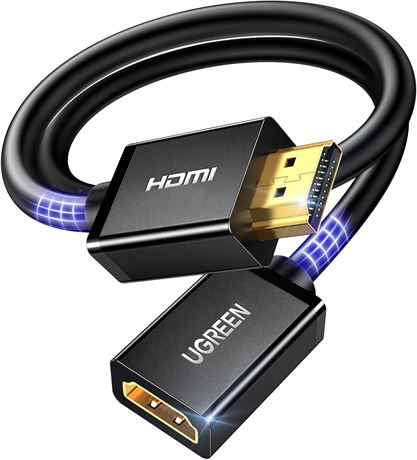 UGREEN HDMI Extension Cable 1.5ft M/F, 4K@60Hz HDR for Oculus Rift, PS4/PS3