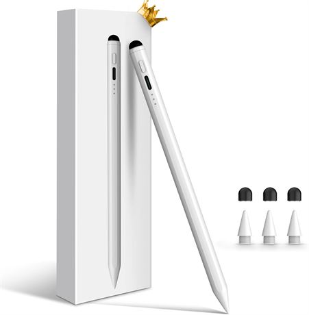 Stylet DIGIROOT iPad Pro/Air/Mini 2018-2025 charge rapide blanc