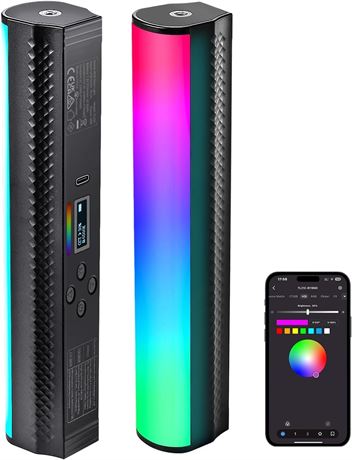 NEEWER RGB Light Wand with APP, Magnetic Handheld Light, 2500 8500K, TL21C