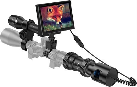 BESTSIGHT DIY Digital Night Vision Rifle Scope 5" Screen Camera