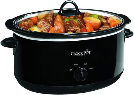 Crock-pot mijoteuse ovale manuelle noire, 8 pintes SCV800-B