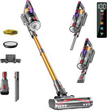 Aspirateur Sans Fil S17 580W 50Kpa 70min Anti-Nœud Aromathérapie 1.6L