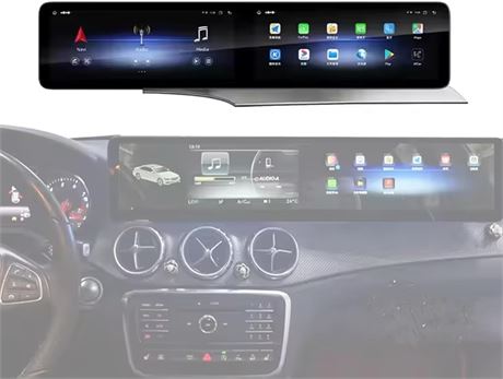 24.6" Dual Screen Android CarPlay Stereo for Mercedes A/CLA/GLA 2012–2018