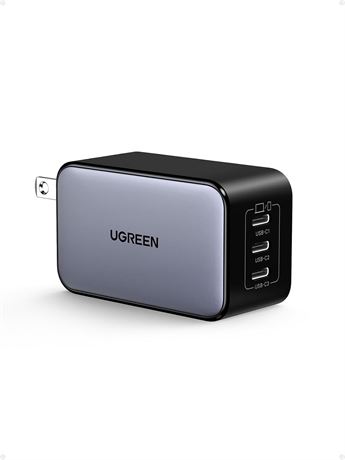 Chargeur UGREEN 65W USB-C, Adaptateur Rapide, Compatible iPhone, Mac
