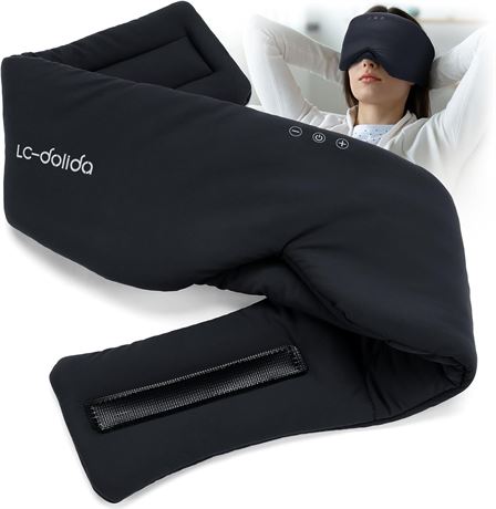 Bluetooth 5.4 Sleep Mask with Cooling, HD Sound, 100% Light Blocking