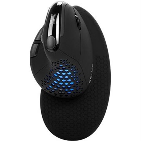 DELUX M618XSD Rechargeable RGB Vertical Mouse - Schwarz